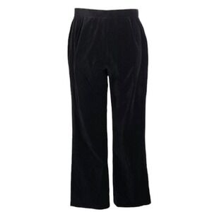 Ralph Lauren Black Velvet Straight Leg‎ Trouser Pants- 8 Petite, 8P